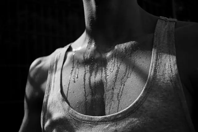 black-and-white, human, nature, chest, man, water, sweat, drops, athletic, muscular, irritant, sports, exhausted, body, body feeling, health, strained, move, perseverance, tank top